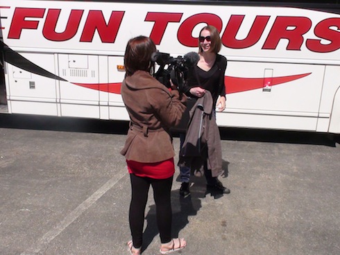 Andrea Tredinnick being interviewed - Tom Stevens