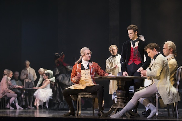 CR_20140215_0816 Alban Lendorf as Des Grieux, Cédric Lambrette as Monsieur G.M. and Benjamin Buza as Lescaut in Manon