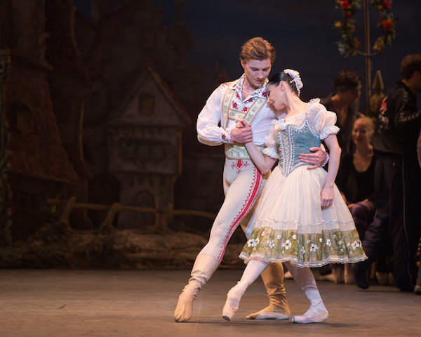 Alban Lendorf as Franz and Tamara Rojo as Swanilda in English National Ballet's Coppélia. Photo: © ASH