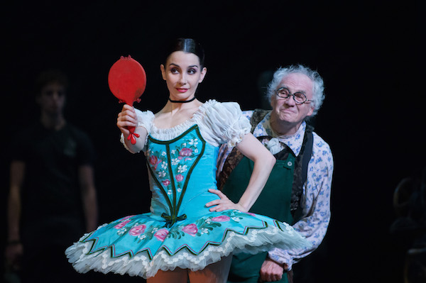 Tamara Rojo as Swanilda and Michael Coleman as Dr. Coppelius in English National Ballet's Coppélia. Photo: © ASH