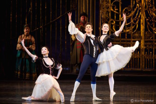Akane Takada, Emma Maguire and James Hay in the Act I Pas de Trois
