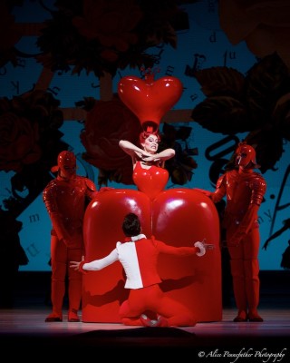 Claire Calvert and Alexander Campbell in Alice's Adventures in Wonderland