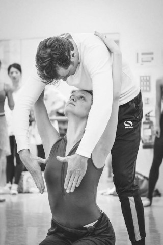James Streeter and Jurgita Dronina rehearse Robbins' The Cage.