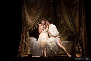 Yuhui Choe as Princess Stephanie and Thiago Soares as Crown Prince Rudolf.