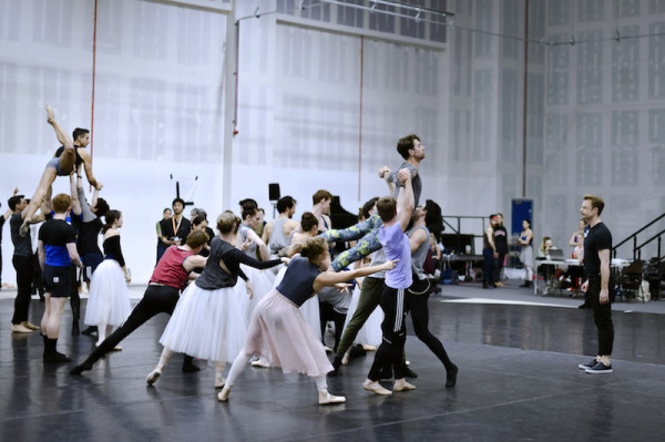 Artists of English National Ballet in rehearsal for Christopher Wheeldon's Cinderella.