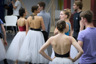 Artists of English National Ballet during Cinderella rehearsals.