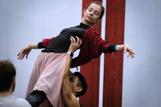 Maria Kochetkova in rehearsal for Christopher Wheeldon's Cinderella.