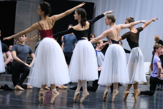 Artists of English National Ballet during Cinderella rehearsals.