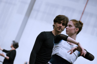 Emma Hawes and Francesco Gabriele Frola in rehearsal